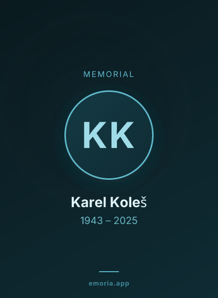 Memorial portrait of Karel Koleš