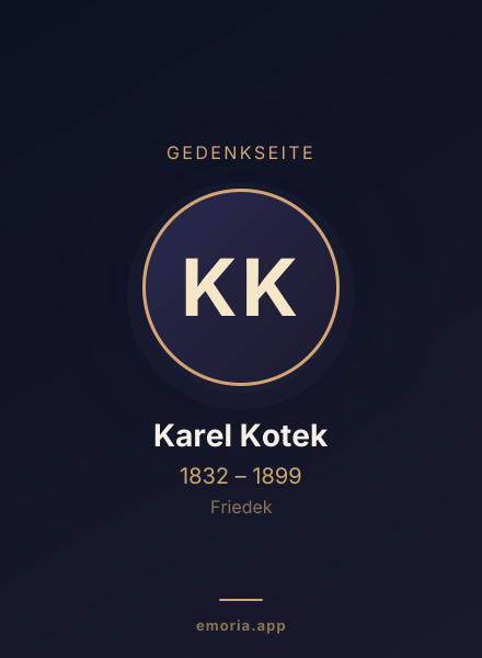 Gedenkportrait von Karel Kotek