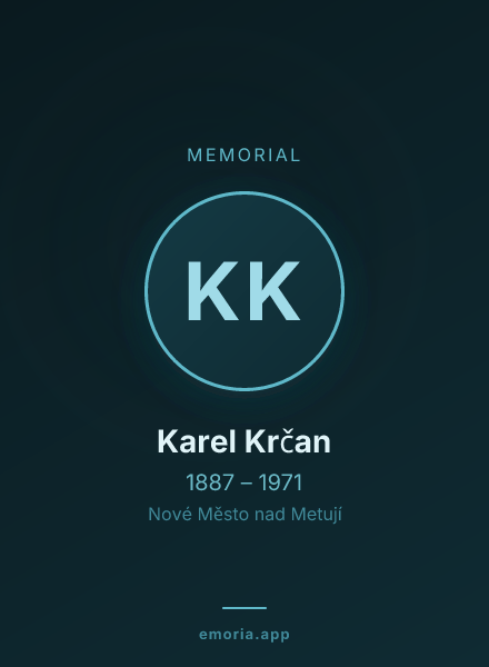 Memorial portrait of Karel Krčan