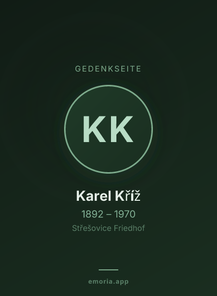 Gedenkportrait von Karel Kříž
