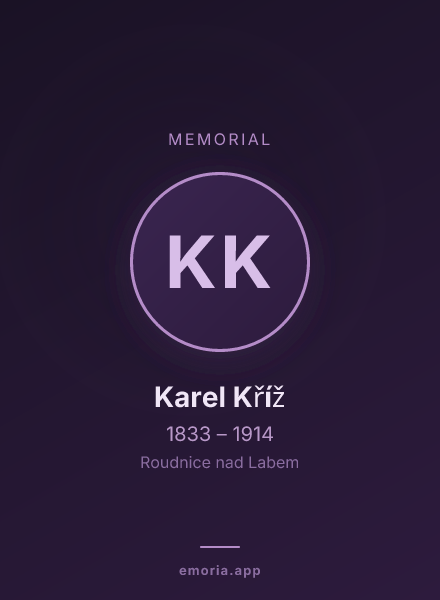 Memorial portrait of Karel Kříž