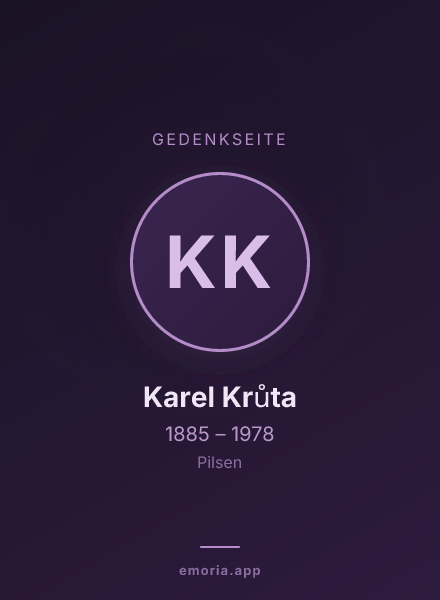 Gedenkportrait von Karel Krůta