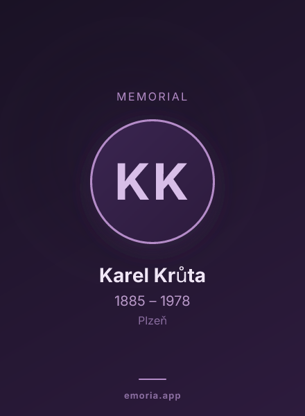 Memorial portrait of Karel Krůta