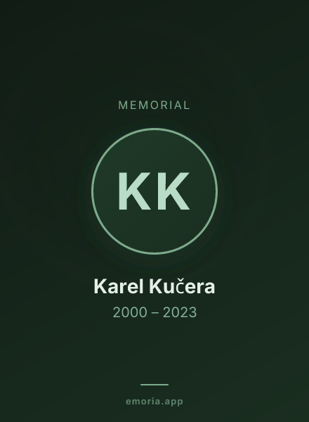 Memorial portrait of Karel Kučera