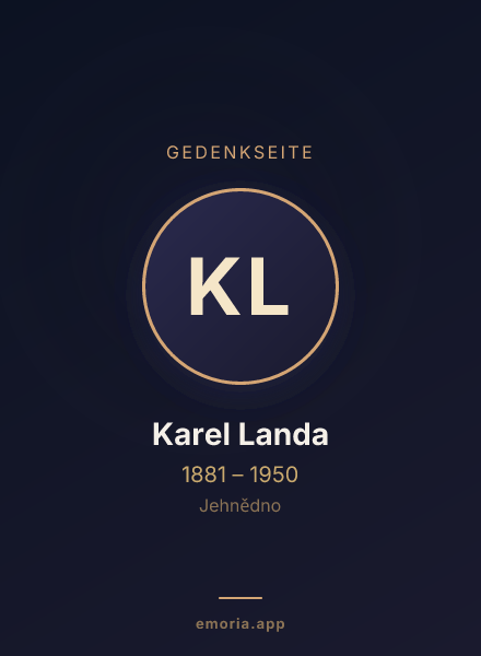 Gedenkportrait von Karel Landa