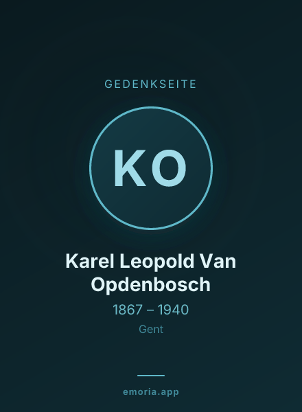 Gedenkportrait von Karel Leopold Van Opdenbosch