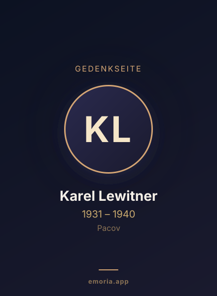 Gedenkportrait von Karel Lewitner