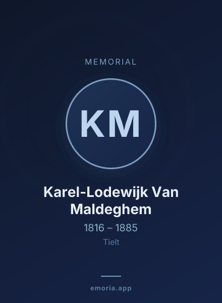 Memorial portrait of Karel-Lodewijk Van Maldeghem