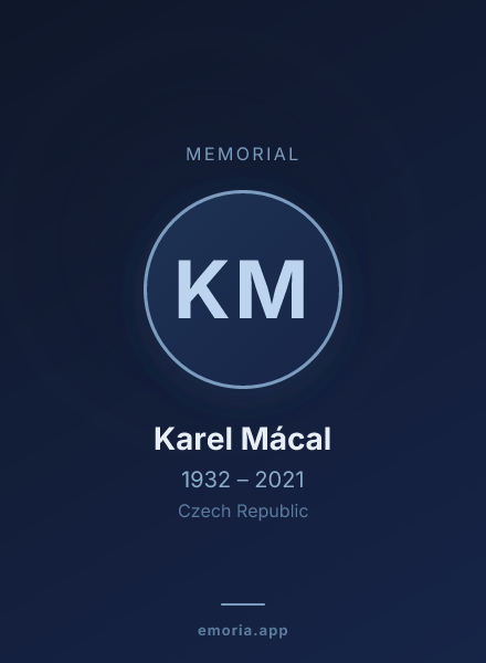 Memorial portrait of Karel Mácal