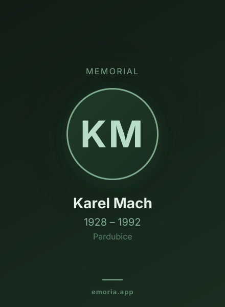 Memorial portrait of Karel Mach
