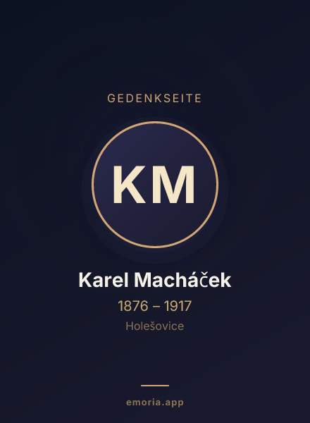 Gedenkportrait von Karel Macháček