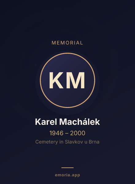 Memorial portrait of Karel Machálek
