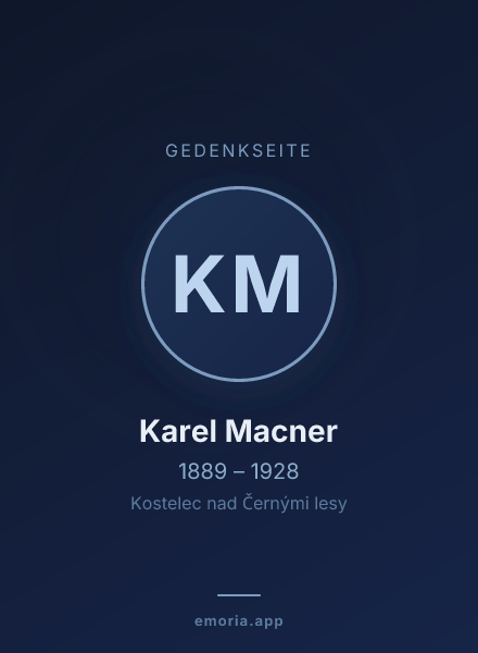 Gedenkportrait von Karel Macner