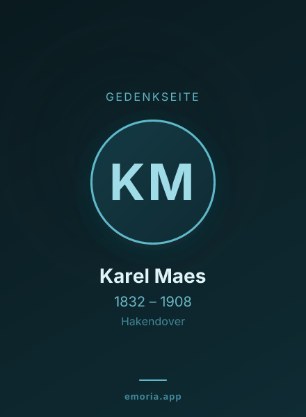Gedenkportrait von Karel Maes