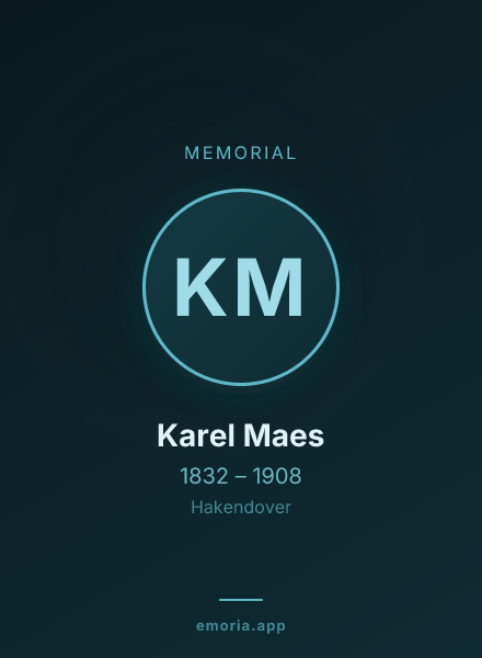 Memorial portrait of Karel Maes