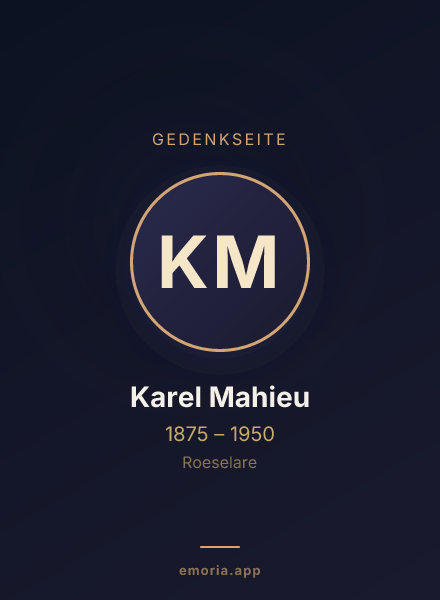 Gedenkportrait von Karel Mahieu