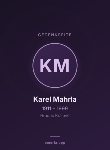 Gedenkportrait von Karel Mahrla