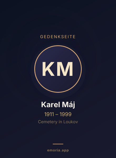 Gedenkportrait von Karel Máj