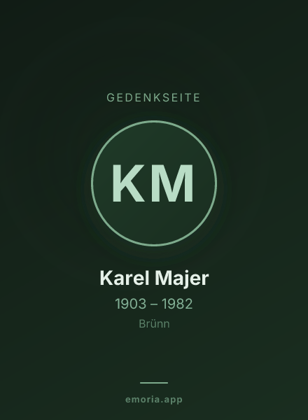 Gedenkportrait von Karel Majer