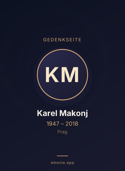 Gedenkportrait von Karel Makonj