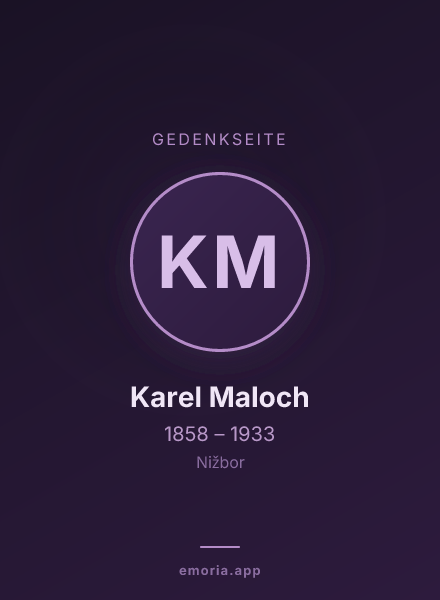 Gedenkportrait von Karel Maloch