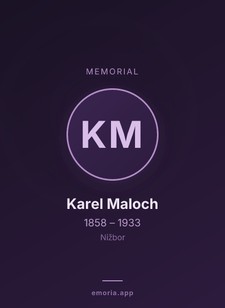 Memorial portrait of Karel Maloch