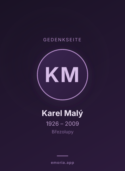 Gedenkportrait von Karel Malý