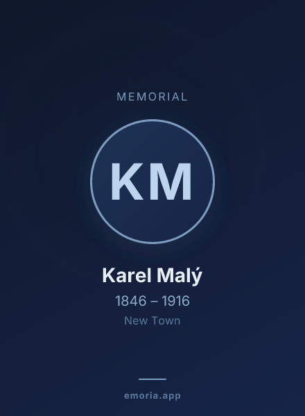 Memorial portrait of Karel Malý