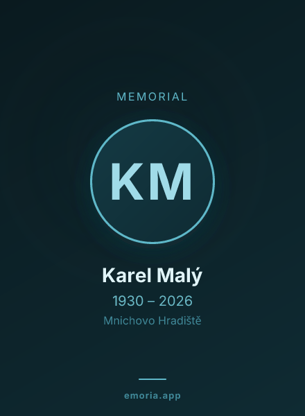 Memorial portrait of Karel Malý