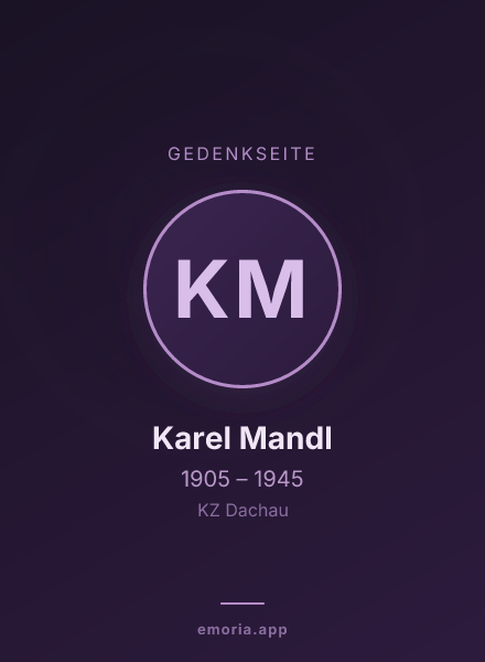 Gedenkportrait von Karel Mandl