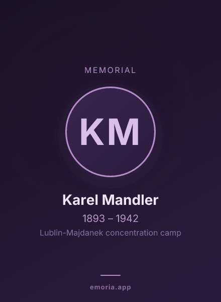 Memorial portrait of Karel Mandler