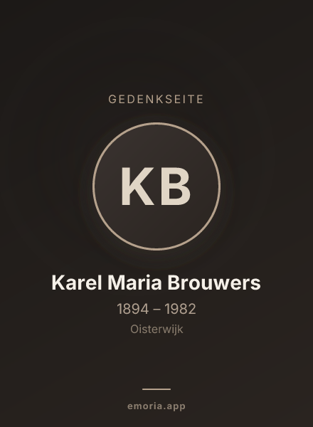 Gedenkportrait von Karel Maria Brouwers
