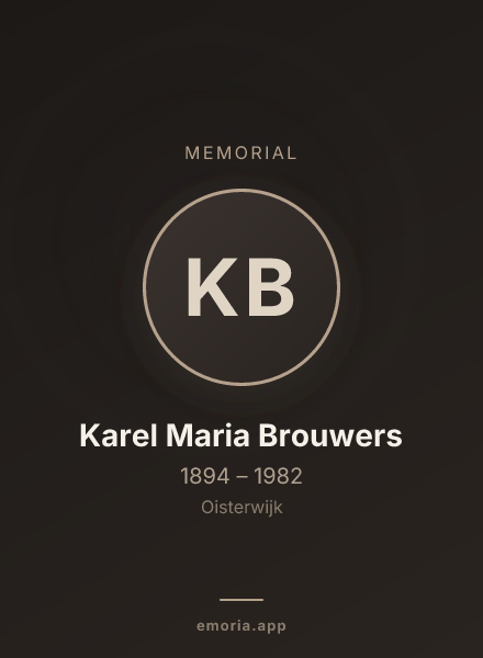 Memorial portrait of Karel Maria Brouwers