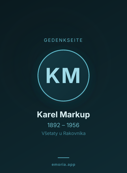 Gedenkportrait von Karel Markup
