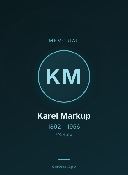 Memorial portrait of Karel Markup