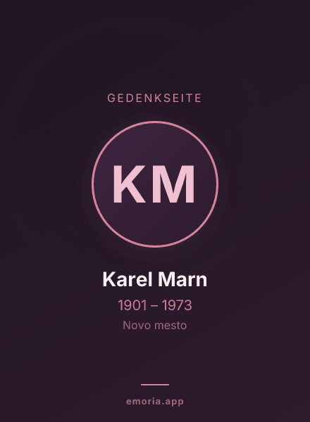 Gedenkportrait von Karel Marn