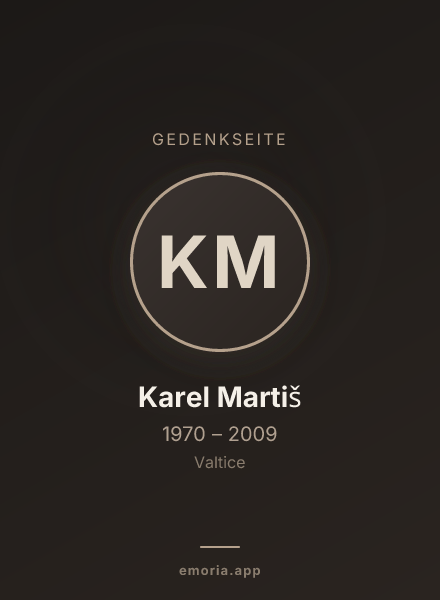 Gedenkportrait von Karel Martiš
