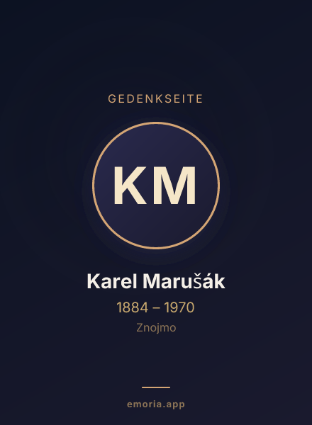 Gedenkportrait von Karel Marušák