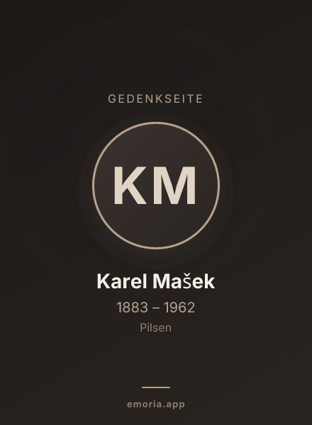 Gedenkportrait von Karel Mašek