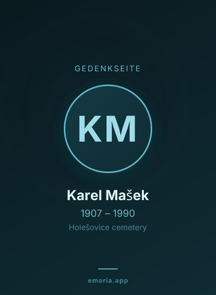 Gedenkportrait von Karel Mašek