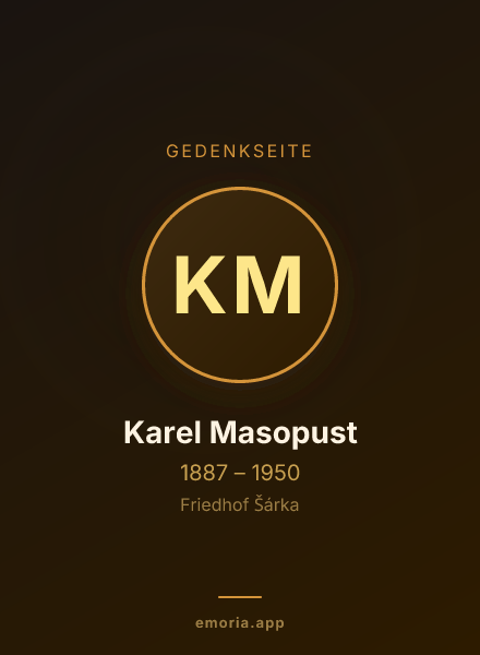 Gedenkportrait von Karel Masopust