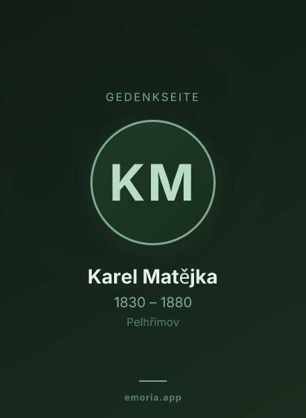 Gedenkportrait von Karel Matějka