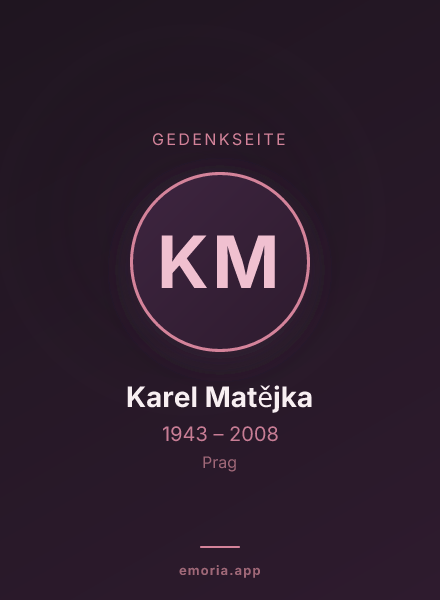 Gedenkportrait von Karel Matějka