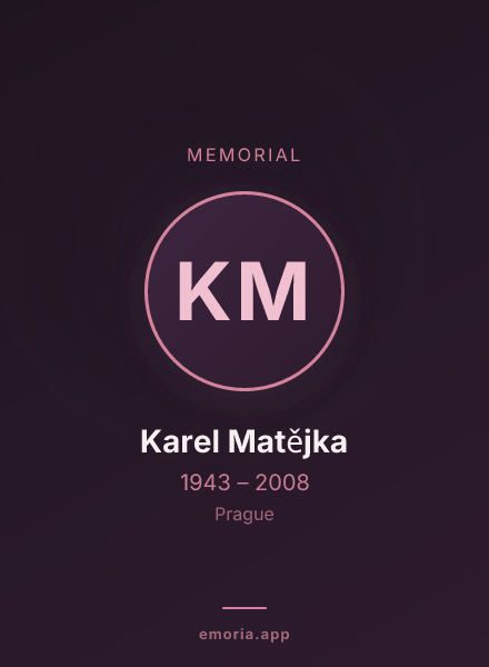 Memorial portrait of Karel Matějka