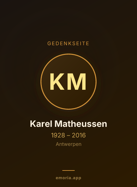 Gedenkportrait von Karel Matheussen