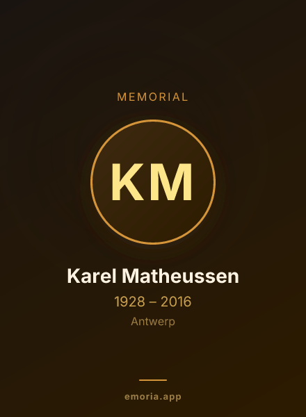 Memorial portrait of Karel Matheussen