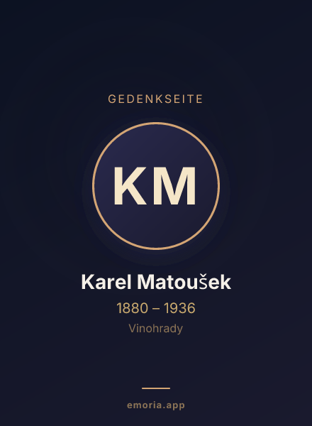 Gedenkportrait von Karel Matoušek