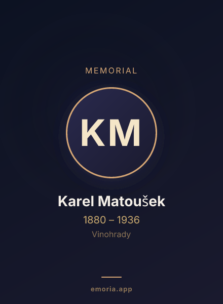 Memorial portrait of Karel Matoušek