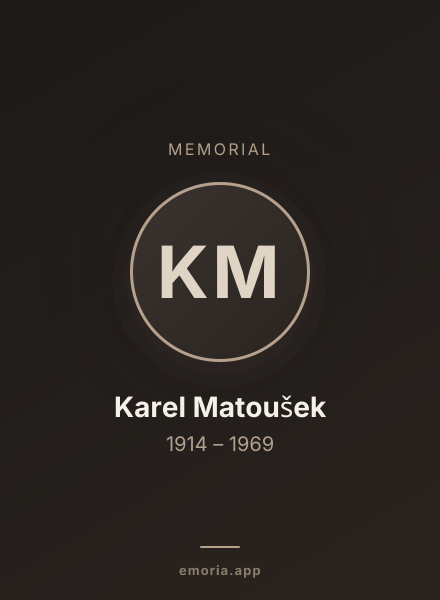 Memorial portrait of Karel Matoušek