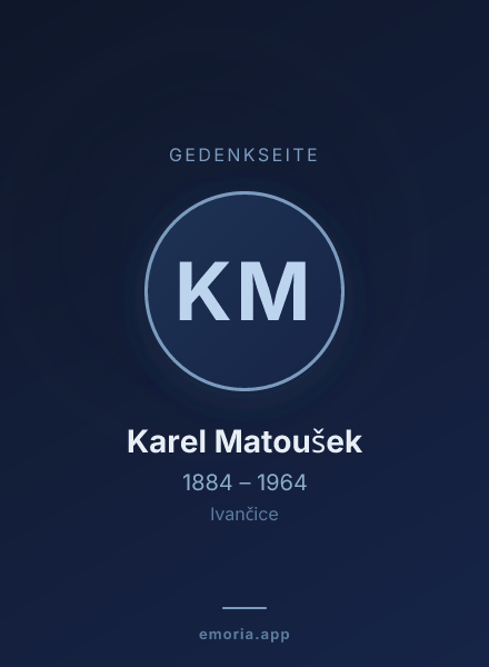 Gedenkportrait von Karel Matoušek